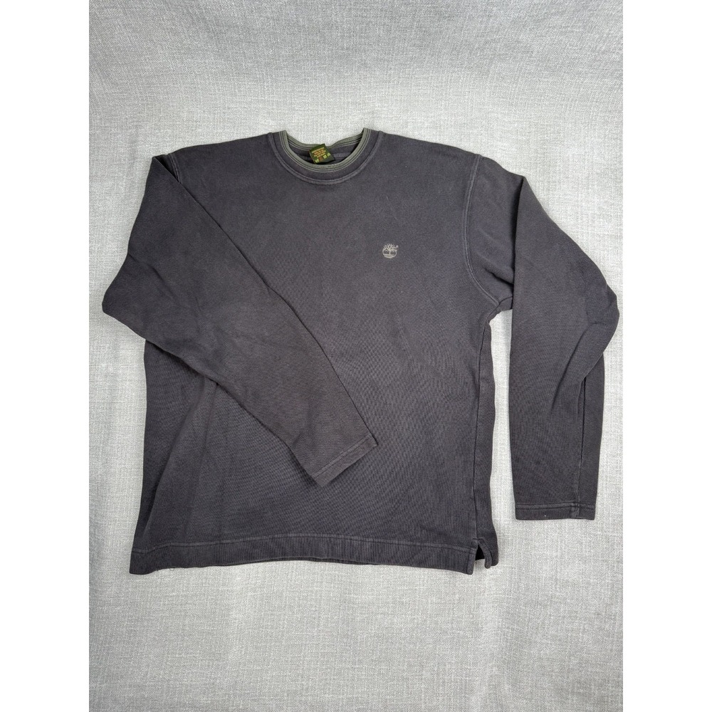 Timberland Mens Black Sweater XL Crewneck With Trim